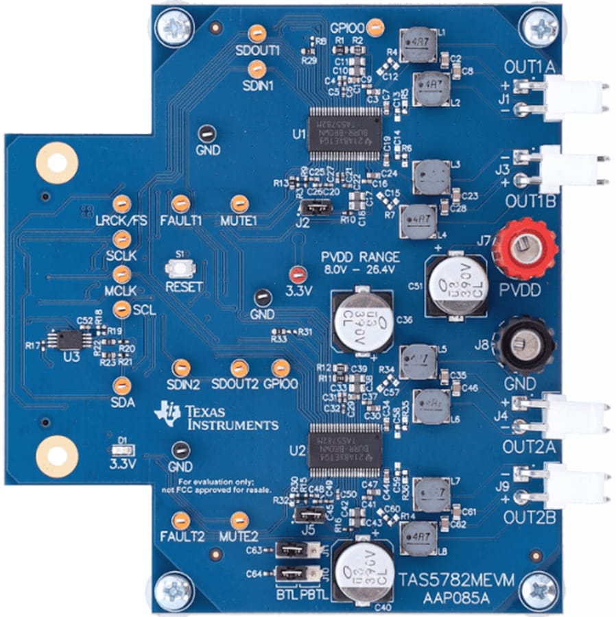 Mechanical Drawing - Texas Instruments TAS5782MEVM Audio Amplifier Evaluation Module